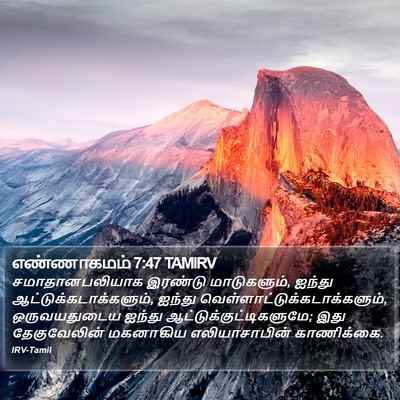 எண்ணாகமம் 7:47 TAMIRV Bible Verse Image