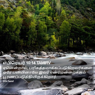 எபிரெயர் 10:14 TAMIRV Bible Verse Image