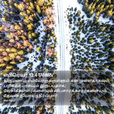 எபிரெயர் 13:4 TAMIRV Bible Verse Image