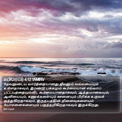 எபிரெயர் 4:12 TAMIRV Bible Verse Image