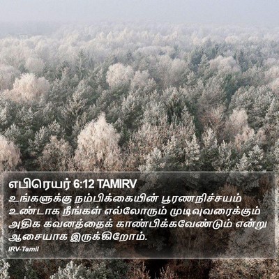 எபிரெயர் 6:12 TAMIRV Bible Verse Image