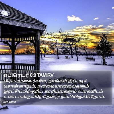 எபிரெயர் 6:9 TAMIRV Bible Verse Image