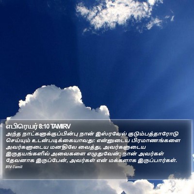 எபிரெயர் 8:10 TAMIRV Bible Verse Image