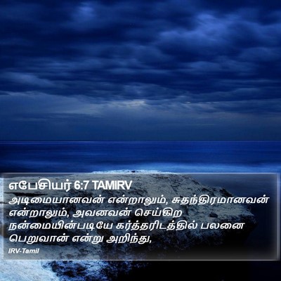எபேசியர் 6:7 TAMIRV Bible Verse Image