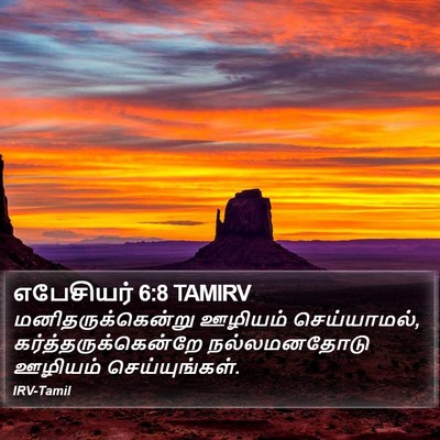 எபேசியர் 6:8 TAMIRV Bible Verse Image