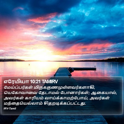 எரேமியா 10:21 TAMIRV Bible Verse Image