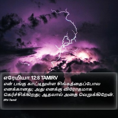 எரேமியா 12:8 TAMIRV Bible Verse Image