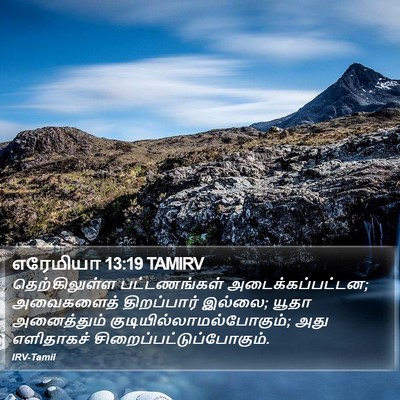 எரேமியா 13:19 TAMIRV Bible Verse Image