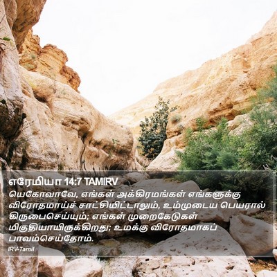 எரேமியா 14:7 TAMIRV Bible Verse Image