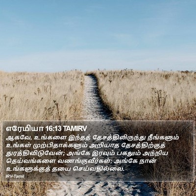 எரேமியா 16:13 TAMIRV Bible Verse Image