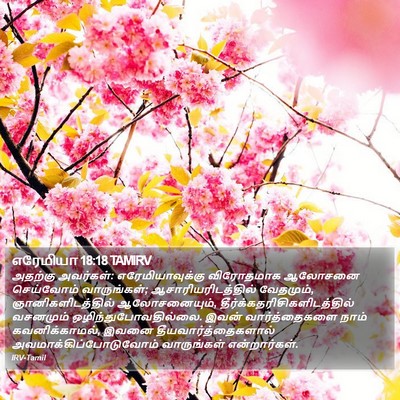 எரேமியா 18:18 TAMIRV Bible Verse Image