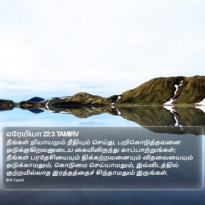 எரேமியா 22:3 TAMIRV Bible Verse Image