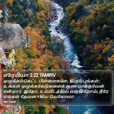 எரேமியா 3:22 TAMIRV Bible Verse Image