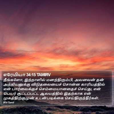 எரேமியா 34:15 TAMIRV Bible Verse Image