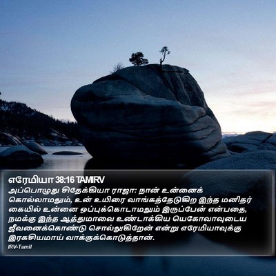 எரேமியா 38:16 TAMIRV Bible Verse Image