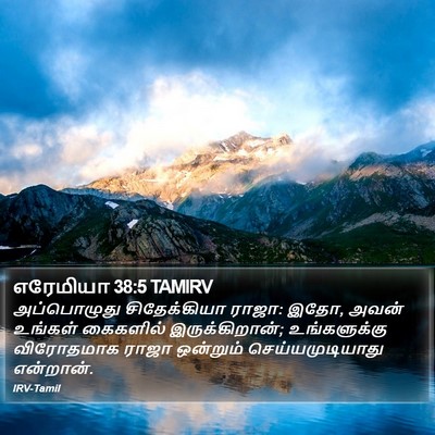 எரேமியா 38:5 TAMIRV Bible Verse Image