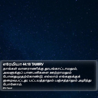 எரேமியா 44:18 TAMIRV Bible Verse Image