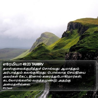 எரேமியா 49:23 TAMIRV Bible Verse Image