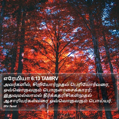 எரேமியா 6:13 TAMIRV Bible Verse Image