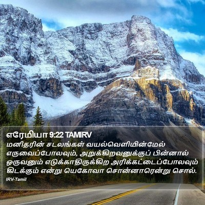 எரேமியா 9:22 TAMIRV Bible Verse Image