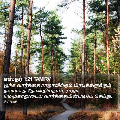 எஸ்தர் 1:21 TAMIRV Bible Verse Image