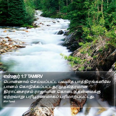 எஸ்தர் 1:7 TAMIRV Bible Verse Image