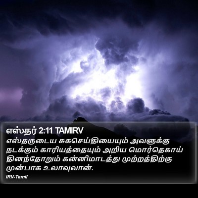 எஸ்தர் 2:11 TAMIRV Bible Verse Image