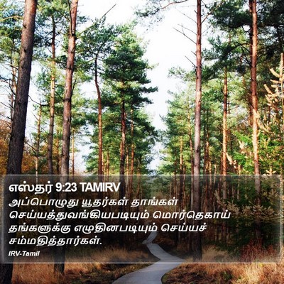 எஸ்தர் 9:23 TAMIRV Bible Verse Image