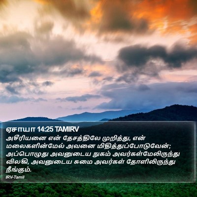 ஏசாயா 14:25 TAMIRV Bible Verse Image