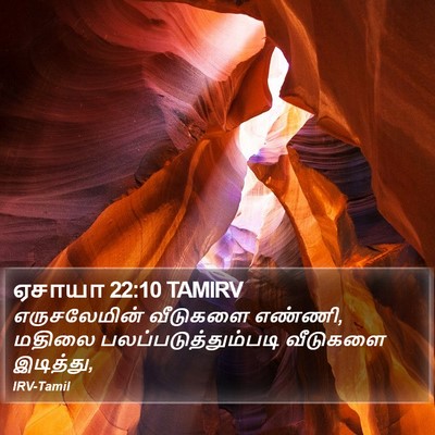 ஏசாயா 22:10 TAMIRV Bible Verse Image