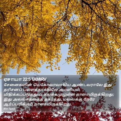 ஏசாயா 22:5 TAMIRV Bible Verse Image