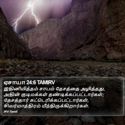 ஏசாயா 24:6 TAMIRV Bible Verse Image