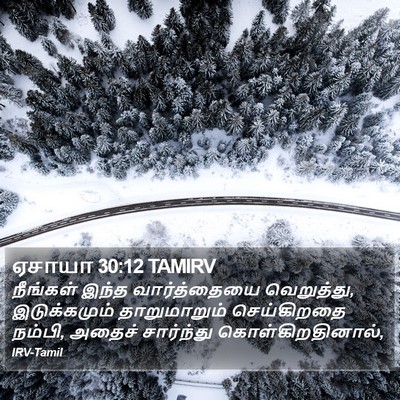 ஏசாயா 30:12 TAMIRV Bible Verse Image