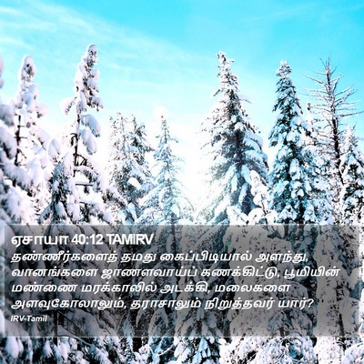 ஏசாயா 40:12 TAMIRV Bible Verse Image