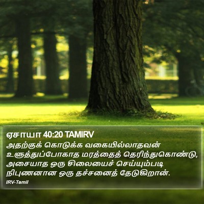 ஏசாயா 40:20 TAMIRV Bible Verse Image