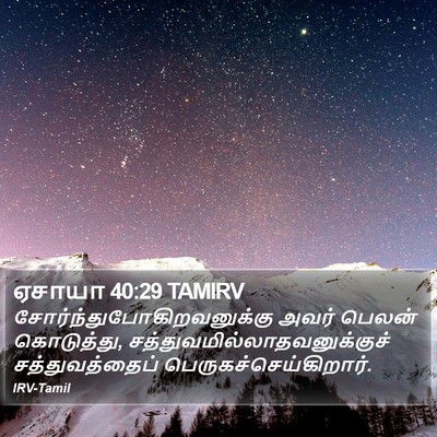 ஏசாயா 40:29 TAMIRV Bible Verse Image