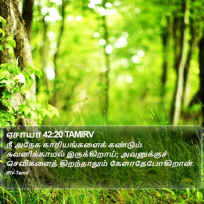ஏசாயா 42:20 TAMIRV Bible Verse Image