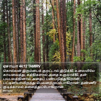 ஏசாயா 44:12 TAMIRV Bible Verse Image