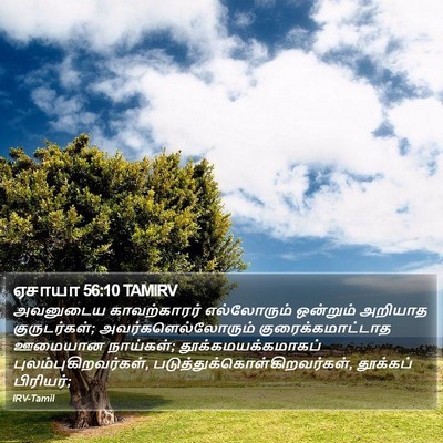 ஏசாயா 56:10 TAMIRV Bible Verse Image