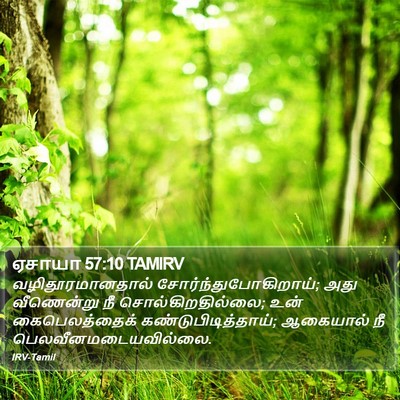 ஏசாயா 57:10 TAMIRV Bible Verse Image