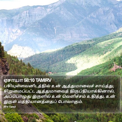 ஏசாயா 58:10 TAMIRV Bible Verse Image