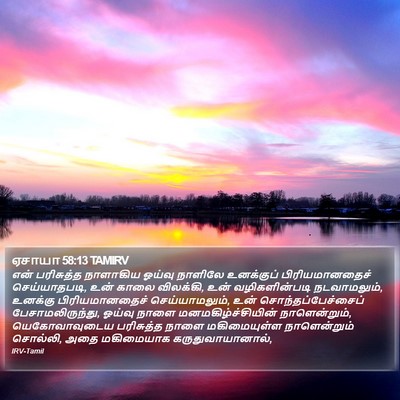 ஏசாயா 58:13 TAMIRV Bible Verse Image