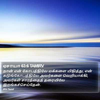 ஏசாயா 63:6 TAMIRV Bible Verse Image