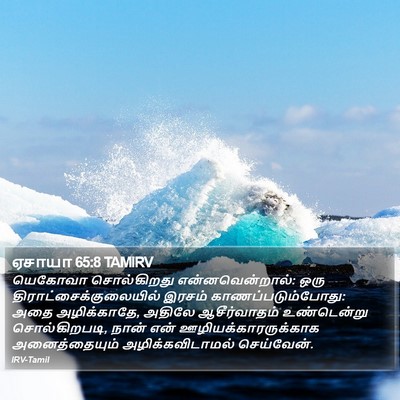 ஏசாயா 65:8 TAMIRV Bible Verse Image