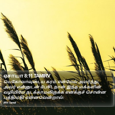 ஏசாயா 8:11 TAMIRV Bible Verse Image
