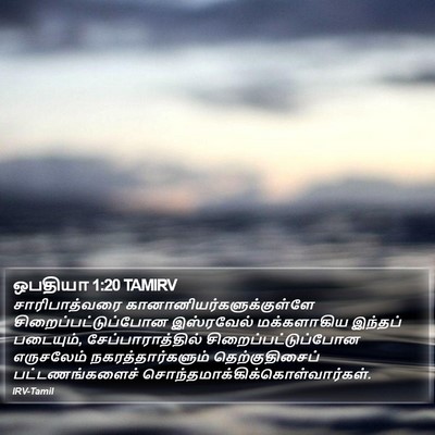 ஒபதியா 1:20 TAMIRV Bible Verse Image