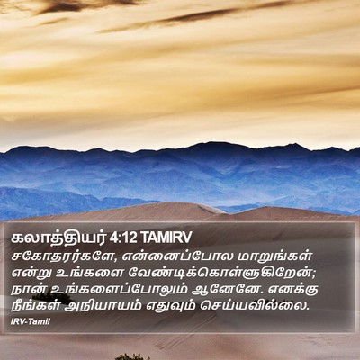 கலாத்தியர் 4:12 TAMIRV Bible Verse Image