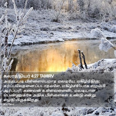 கலாத்தியர் 4:27 TAMIRV Bible Verse Image