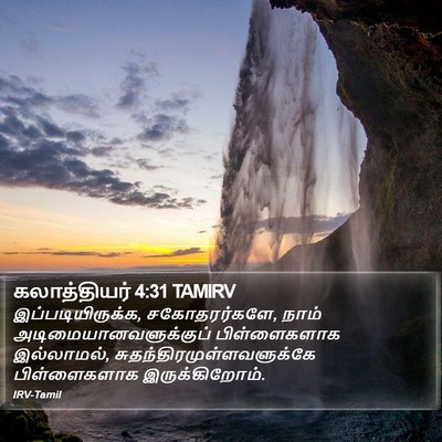 கலாத்தியர் 4:31 TAMIRV Bible Verse Image
