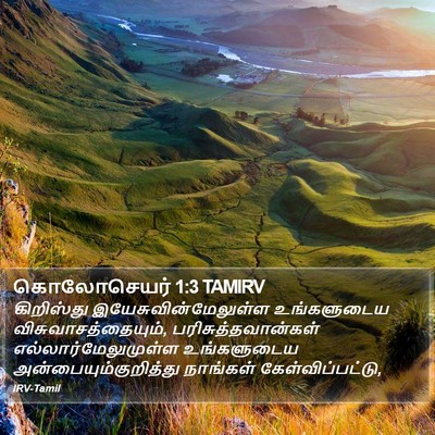 கொலோசெயர் 1:3 TAMIRV Bible Verse Image